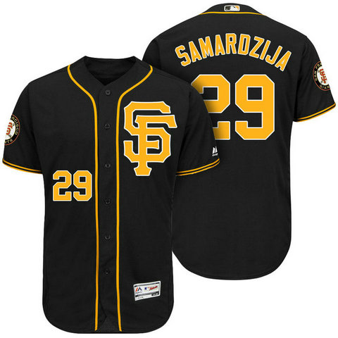 San Francisco Giants Jeff Samardzija #29 Black Official Cool Base Jersey San Francisco Giants Jeff Samardzija #29 Black Official Cool Base Jersey