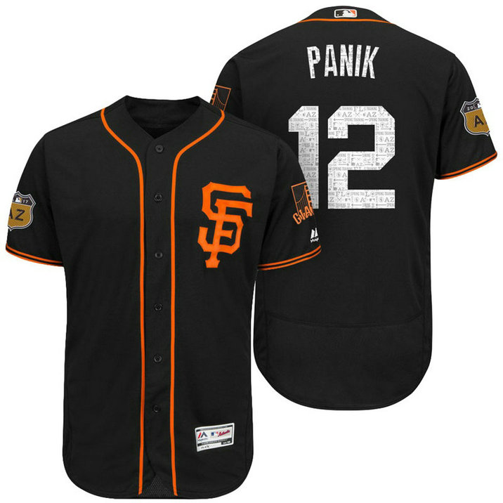 San Francisco Giants Joe Panik #12 Black 2017 Spring Training Cactus League Patch Authentic Collection Flex Base Jersey