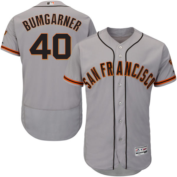 San Francisco Giants #40 Madison Bumgarner Grey Flexbase Authentic Collection Jersey San Francisco Giants #40 Madison Bumgarner Grey Flexbase Authentic Collection Jersey