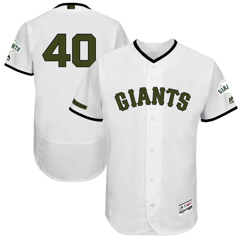 Madison Bumgarner #40 San Francisco Giants 2017 Memorial Day White Flex Base Jersey Madison Bumgarner #40 San Francisco Giants 2017 Memorial Day White Flex Base Jersey