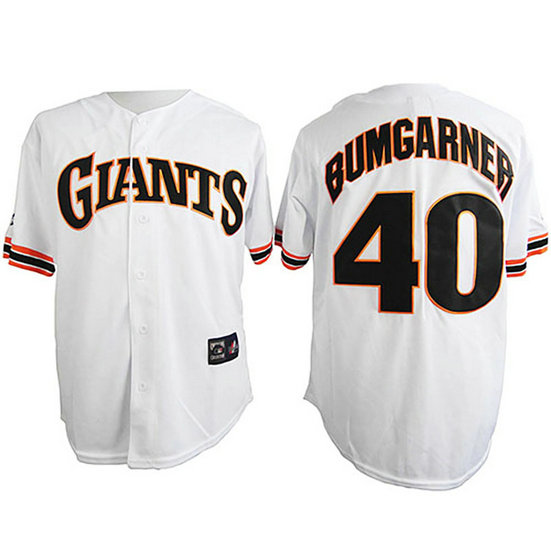San Francisco Giants #40 Madison Bumgarner Authentic White Reverse Jersey San Francisco Giants #40 Madison Bumgarner Authentic White Reverse Jersey