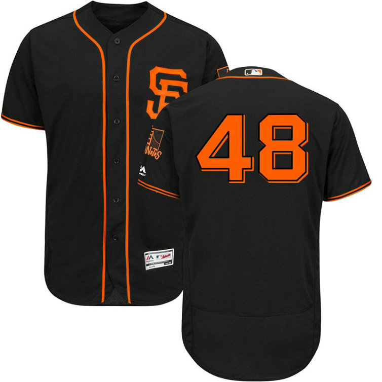 San Francisco Giants Pablo Sandoval #48 Black 2017 Alternate Flex Base Jersey