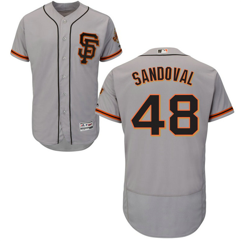San Francisco Giants Pablo Sandoval #48 Grey Alternate Flex Base Jersey