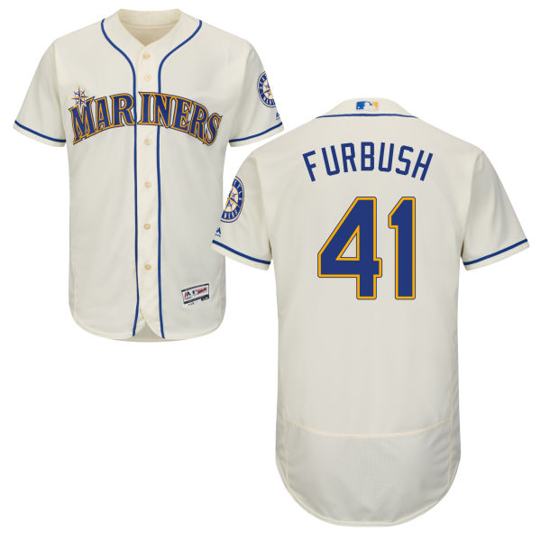 Seattle Mariners Charlie Furbush #41 Cream Authentic Collection Flexbase Jersey Seattle Mariners Charlie Furbush #41 Cream Authentic Collection Flexbase Jersey