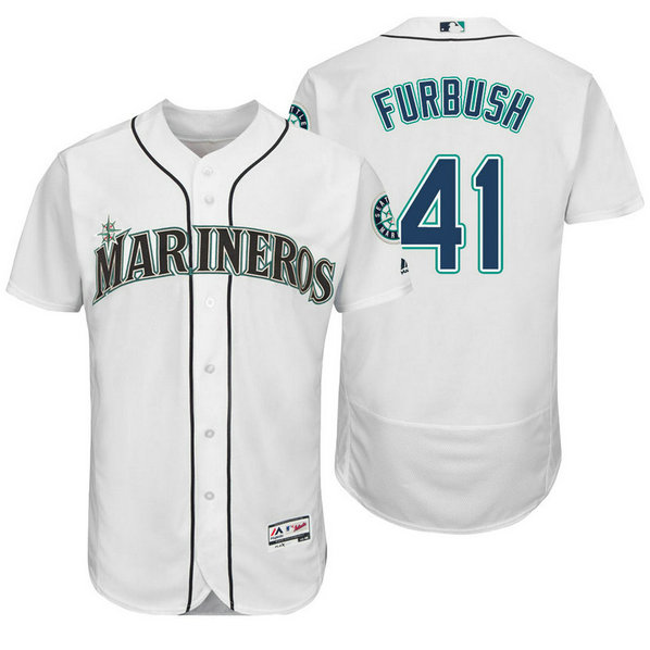 Seattle Mariners Charlie Furbush #41 White Hispanic Heritage Flex Base Jersey Seattle Mariners Charlie Furbush #41 White Hispanic Heritage Flex Base Jersey