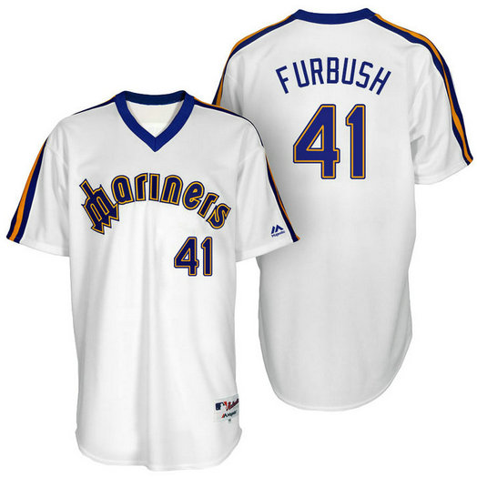 Seattle Mariners Charlie Furbush #41 White Authentic Turn Back the Clock Jersey Seattle Mariners Charlie Furbush #41 White Authentic Turn Back the Clock Jersey