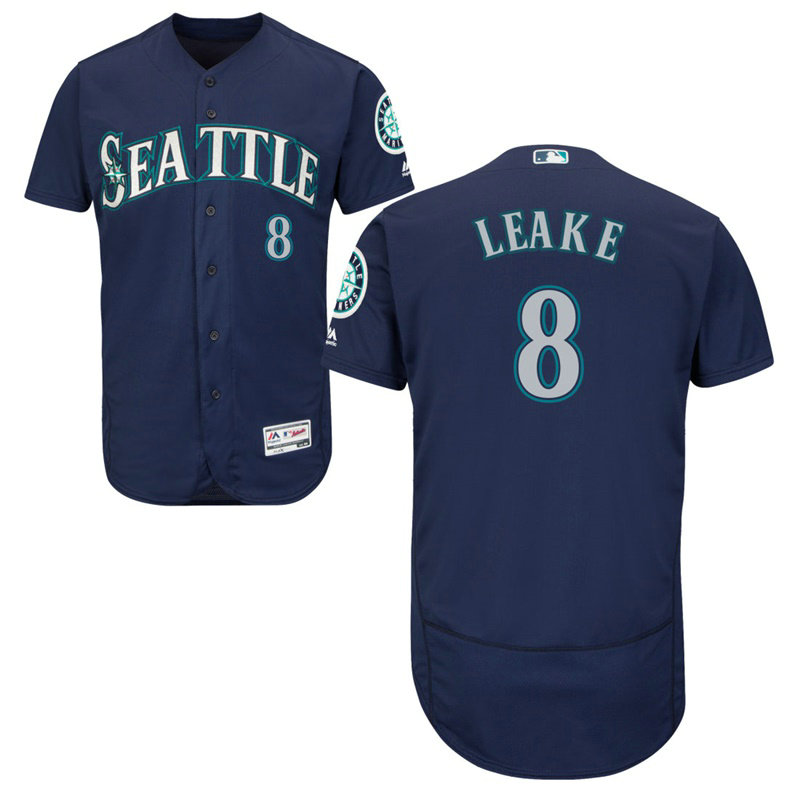 Seattle Mariners Mike Leake #8 Navy Alternate Flex Base Jersey