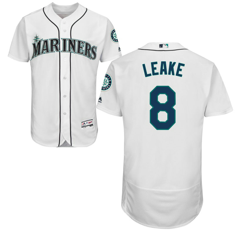 Seattle Mariners Mike Leake #8 White Home Flex Base Jersey Seattle Mariners Mike Leake #8 White Home Flex Base Jersey