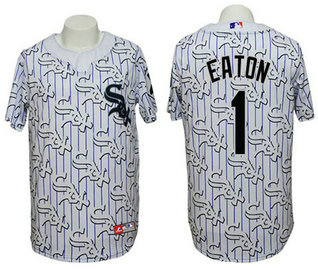 Chicago White Sox #1 Adam Eaton Conventional 3D Version White Jersey Chicago White Sox #1 Adam Eaton Conventional 3D Version White Jersey