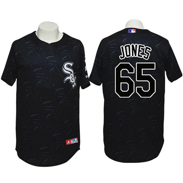 Chicago White Sox #65 Nate Jones Conventional 3D Version Black Jersey Chicago White Sox #65 Nate Jones Conventional 3D Version Black Jersey