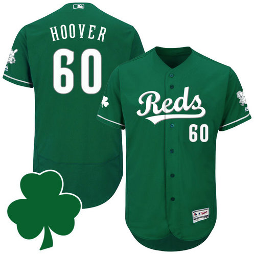 Cincinnati Reds #60 J.J. Hoover St. Patricks Day Green Celtic Flexbase Authentic Collection Jersey Cincinnati Reds #60 J.J. Hoover St. Patricks Day Green Celtic Flexbase Authentic Collection Jersey
