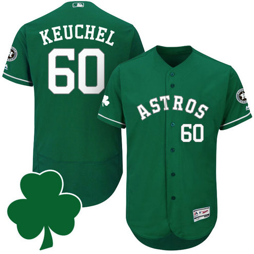 Houston Astros #60 Dallas Keuchel St. Patricks Day Green Celtic Flexbase Authentic Collection Jersey Houston Astros #60 Dallas Keuchel St. Patricks Day Green Celtic Flexbase Authentic Collection Jersey