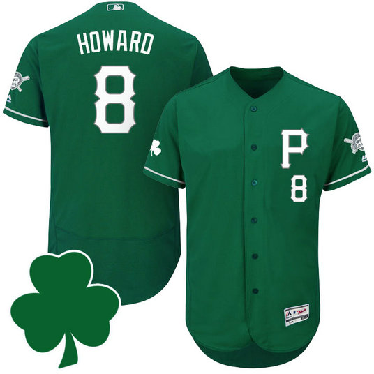 Pittsburgh Pirates #8 Ryan Howard St. Patricks Day Green Celtic Flexbase Authentic Collection Jersey Pittsburgh Pirates #8 Ryan Howard St. Patricks Day Green Celtic Flexbase Authentic Collection Jersey