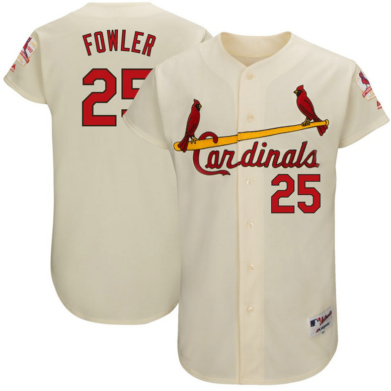 St. Louis Cardinals Dexter Fowler #25 Cream 1967 Turn Back the Clock Flex Base Jersey