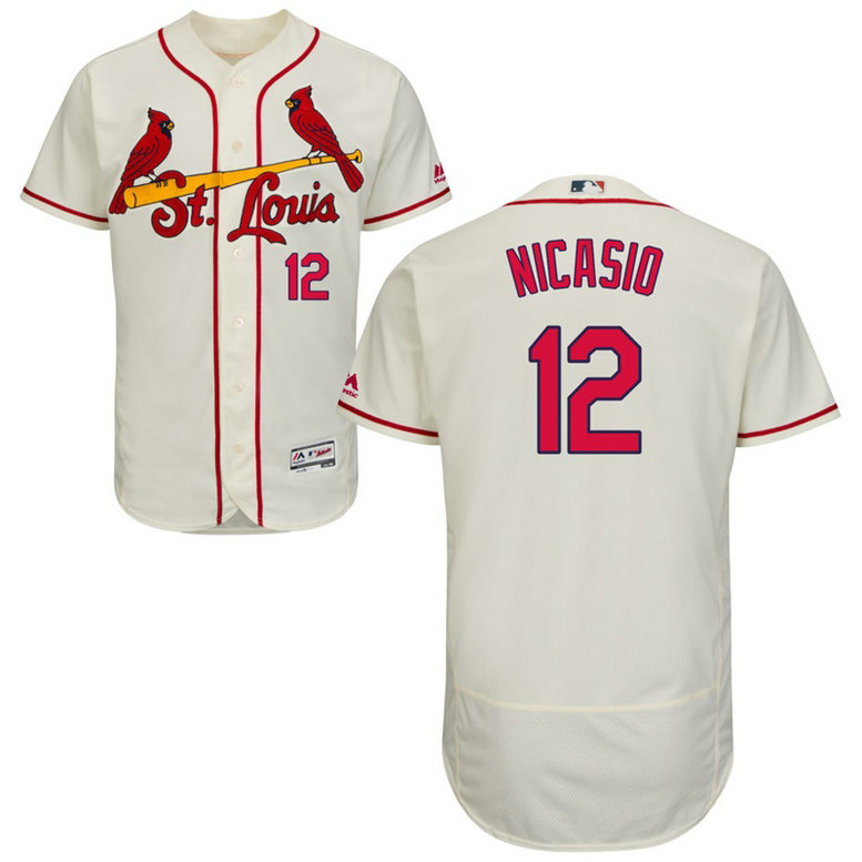 St. Louis Cardinals Juan Nicasio #12 Ivory Authentic Alternate Flex Base Jersey