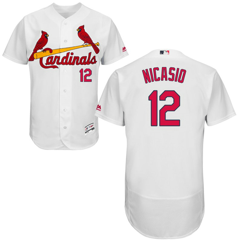 St. Louis Cardinals Juan Nicasio #12 White Authentic Home Flex Base Jersey
