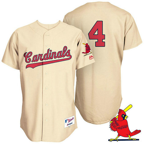 St. Louis Cardinals Yadier Molina #4 Tan Turn Back the Clock Throwback Player Jersey St. Louis Cardinals Yadier Molina #4 Tan Turn Back the Clock Throwback Player Jersey