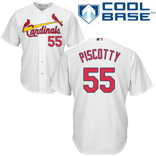 Stephen Piscotty #55 St. Louis Cardinals White Official Cool Base Jersey