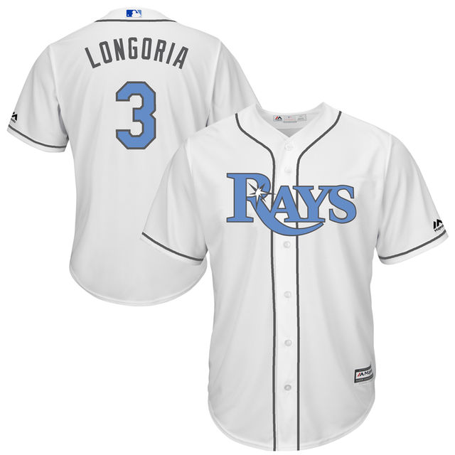Tampa Bay Rays #3 Evan Longoria White Fashion 2016 Father's Day Cool Base Jersey Tampa Bay Rays #3 Evan Longoria White Fashion 2016 Father's Day Cool Base Jersey