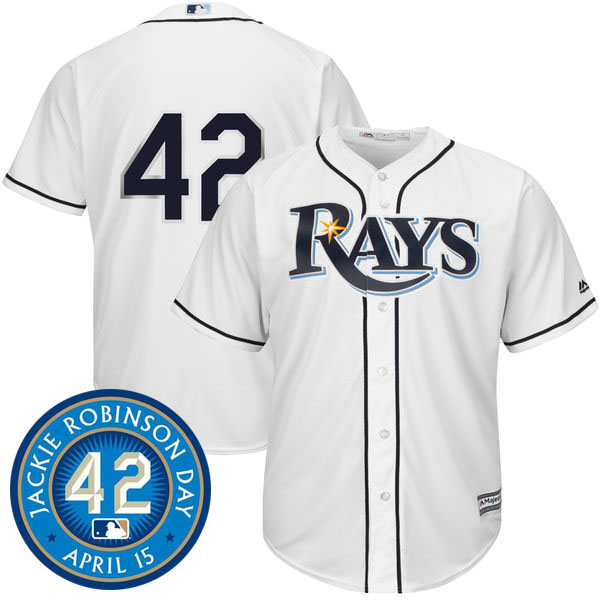 Tampa Bay Rays #42 Jackie Robinson White Cool Base Jersey Tampa Bay Rays #42 Jackie Robinson White Cool Base Jersey