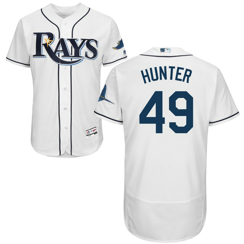 Tampa Bay Rays Tommy Hunter #49 White Home Flex Base Jersey