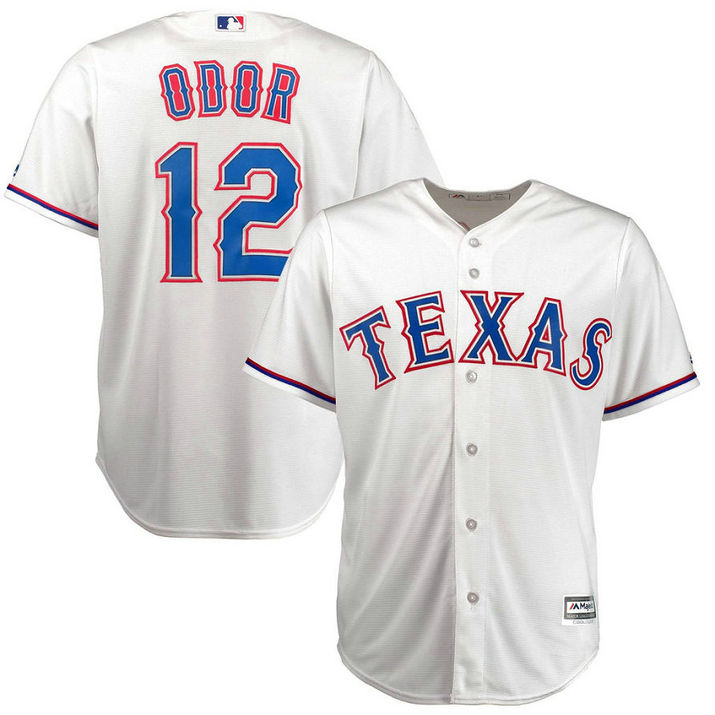 Texas Rangers #12 Rougned Odor Home White Cool Base Jersey Texas Rangers #12 Rougned Odor Home White Cool Base Jersey