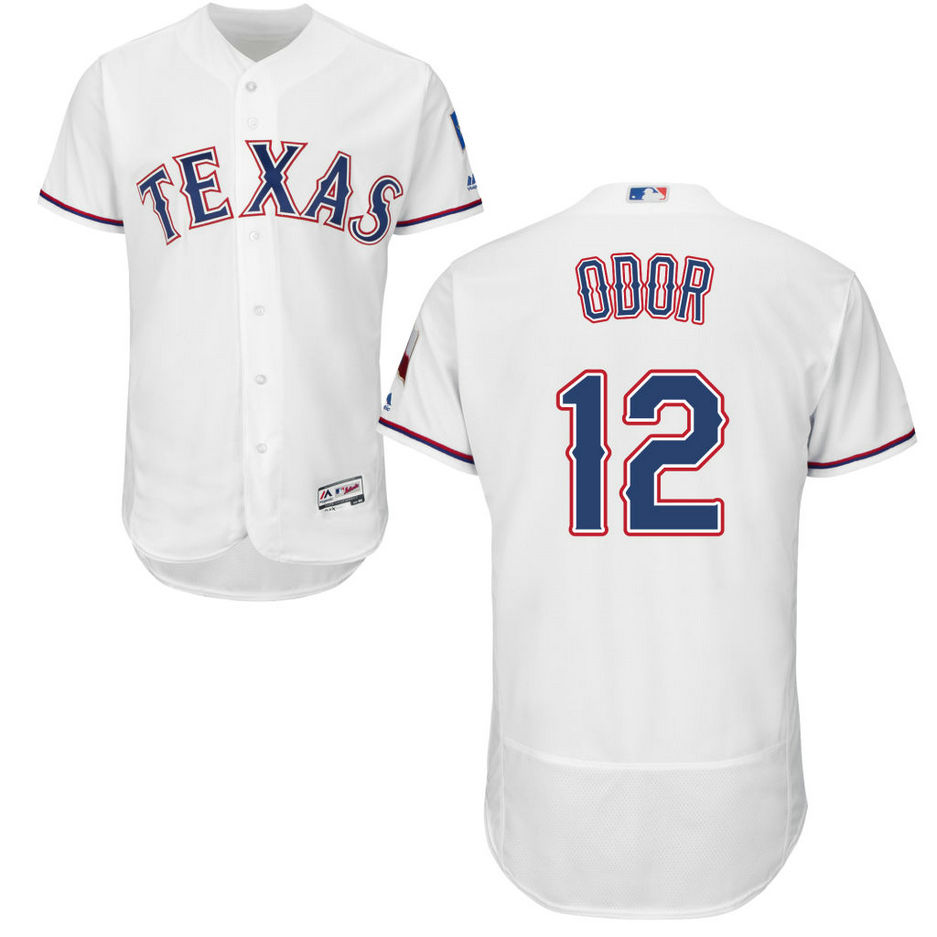 Texas Rangers #12 Rougned Odor Home White Authentic Collection Flex Base Jersey Texas Rangers #12 Rougned Odor Home White Authentic Collection Flex Base Jersey