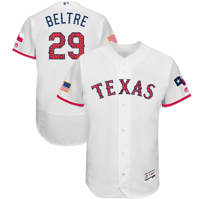 Adrian Beltre #29 Texas Rangers 2017 Stars & Stripes Independence Day White Flex Base Jersey Adrian Beltre #29 Texas Rangers 2017 Stars & Stripes Independence Day White Flex Base Jersey