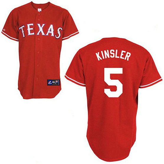 Texas Rangers #5 Ian Kinsler Red Alternate Jersey Texas Rangers #5 Ian Kinsler Red Alternate Jersey