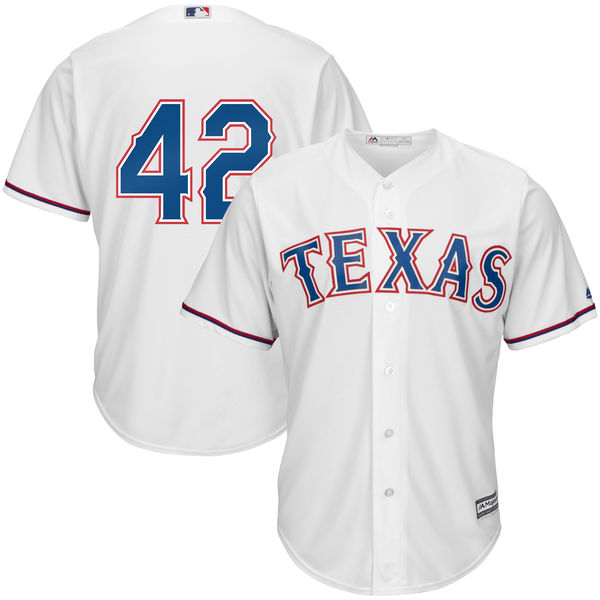 Texas Rangers Jackie Robinson #42 White Cool Base Jersey Texas Rangers Jackie Robinson #42 White Cool Base Jersey