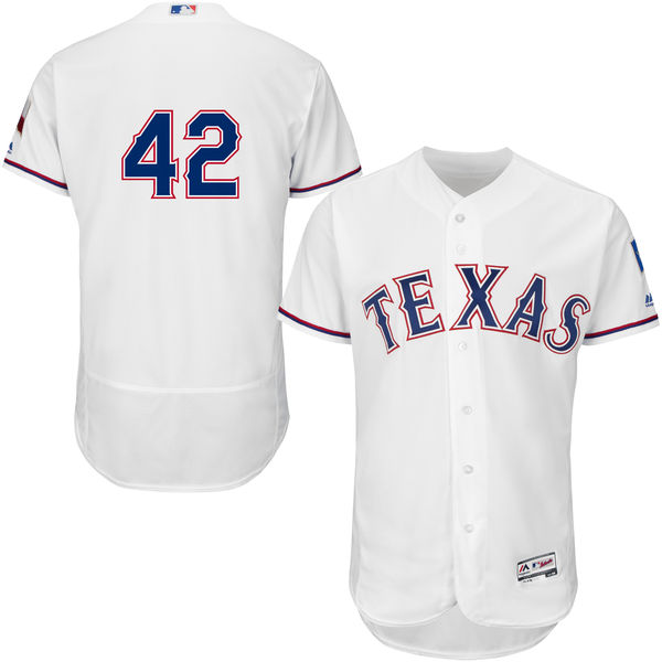 Texas Rangers Jackie Robinson #42 White Authentic Collection Flexbase Jersey Texas Rangers Jackie Robinson #42 White Authentic Collection Flexbase Jersey