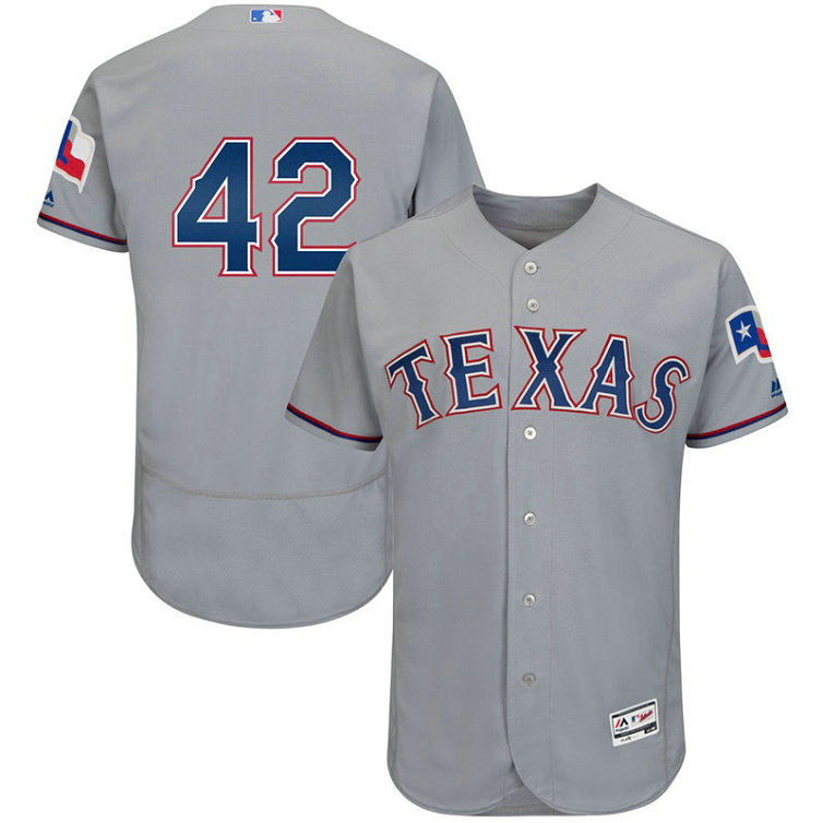 Texas Rangers Jackie Robinson #42 Grey Commemorative Flex Base Jersey Texas Rangers Jackie Robinson #42 Grey Commemorative Flex Base Jersey