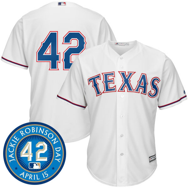 Texas Rangers #42 Jackie Robinson White Cool Base Jersey Texas Rangers #42 Jackie Robinson White Cool Base Jersey