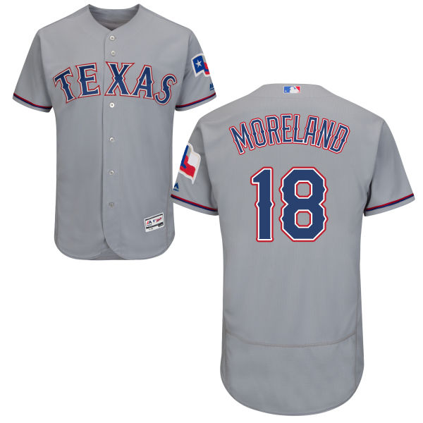 Texas Rangers Mitch Moreland #18 Grey Authentic Collection Flexbase Jersey Texas Rangers Mitch Moreland #18 Grey Authentic Collection Flexbase Jersey