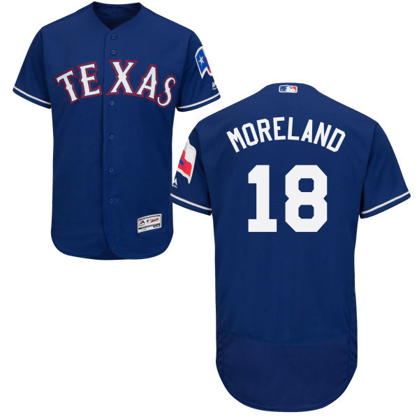 Texas Rangers Mitch Moreland #18 Royal Authentic Collection Flexbase Jersey Texas Rangers Mitch Moreland #18 Royal Authentic Collection Flexbase Jersey