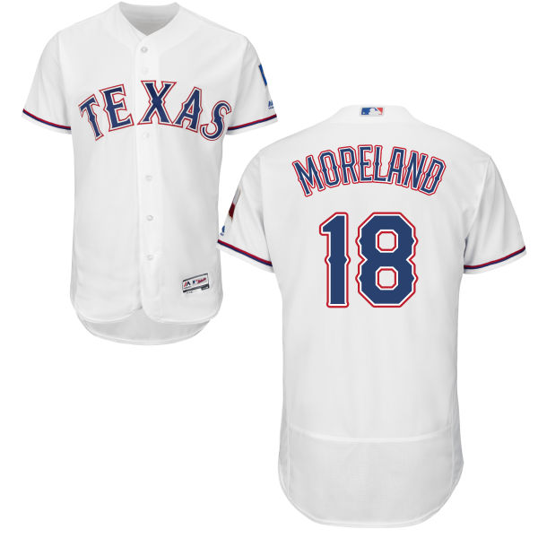 Texas Rangers Mitch Moreland #18 White Authentic Collection Flexbase Jersey Texas Rangers Mitch Moreland #18 White Authentic Collection Flexbase Jersey