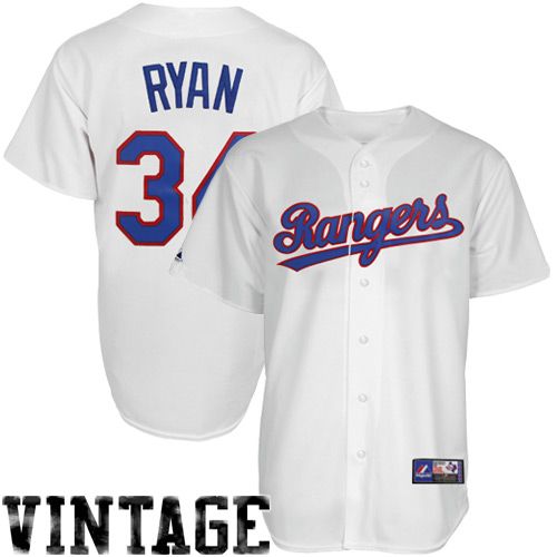 Texas Rangers Nolan Ryan #34 White Cooperstown Cool Base Vintage Jersey Texas Rangers Nolan Ryan #34 White Cooperstown Cool Base Vintage Jersey