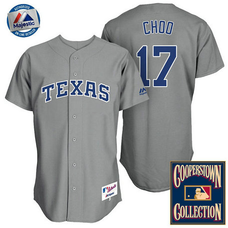 Texas Rangers #17 Shin-Soo Choo Grey Turn Back The Clock Throwback Jersey Texas Rangers #17 Shin-Soo Choo Grey Turn Back The Clock Throwback Jersey