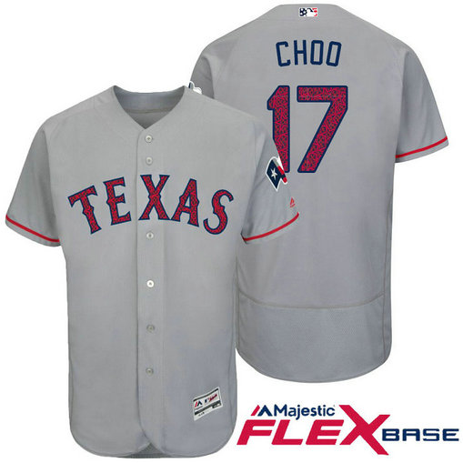 Texas Rangers #17 Shin-soo Choo Grey Stars & Stripes 2016 Independence Day Flex Base Jersey Texas Rangers #17 Shin-soo Choo Grey Stars & Stripes 2016 Independence Day Flex Base Jersey