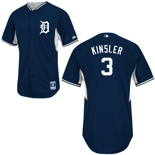 Detroit Tigers #3 Ian Kinsler Blue BP Cool Base Jersey Detroit Tigers #3 Ian Kinsler Blue BP Cool Base Jersey