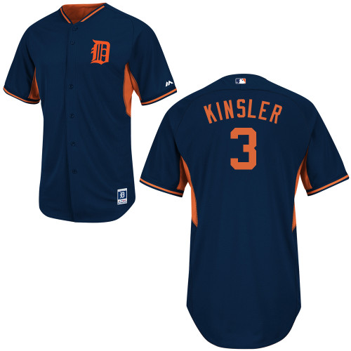 Detroit Tigers #3 Ian Kinsler Blue BP Cool Base Away Jersey Detroit Tigers #3 Ian Kinsler Blue BP Cool Base Away Jersey