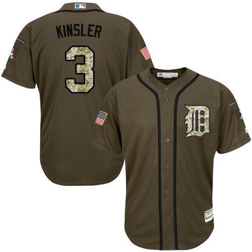 Detroit Tigers #3 Ian Kinsler Olive Camo Cool Base Jersey Detroit Tigers #3 Ian Kinsler Olive Camo Cool Base Jersey