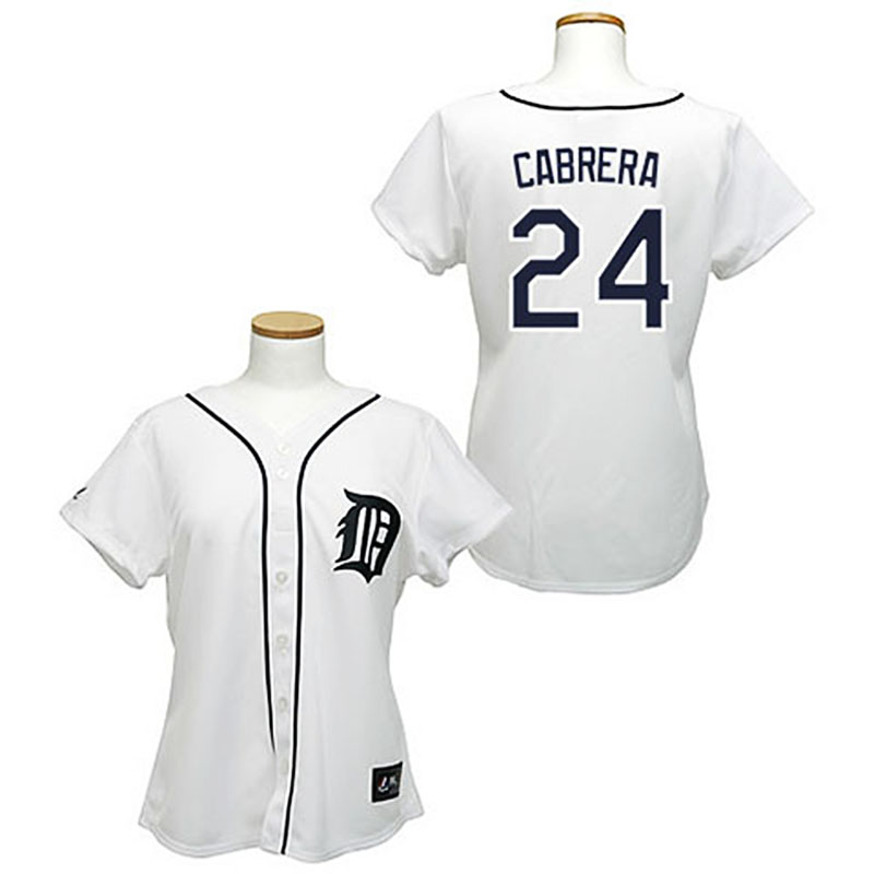 Detroit Tigers #24 Miguel Cabrera White WoFashion Jersey Detroit Tigers #24 Miguel Cabrera White WoFashion Jersey