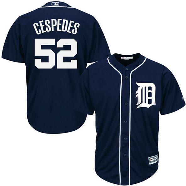 Detroit Tigers #52 Yoenis Cespedes Blue Cool Base Jersey Detroit Tigers #52 Yoenis Cespedes Blue Cool Base Jersey