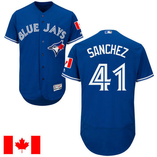 Toronto Blue Jays Aaron Sanchez #41 Royal 2016 Canada Day Flex Base Jersey