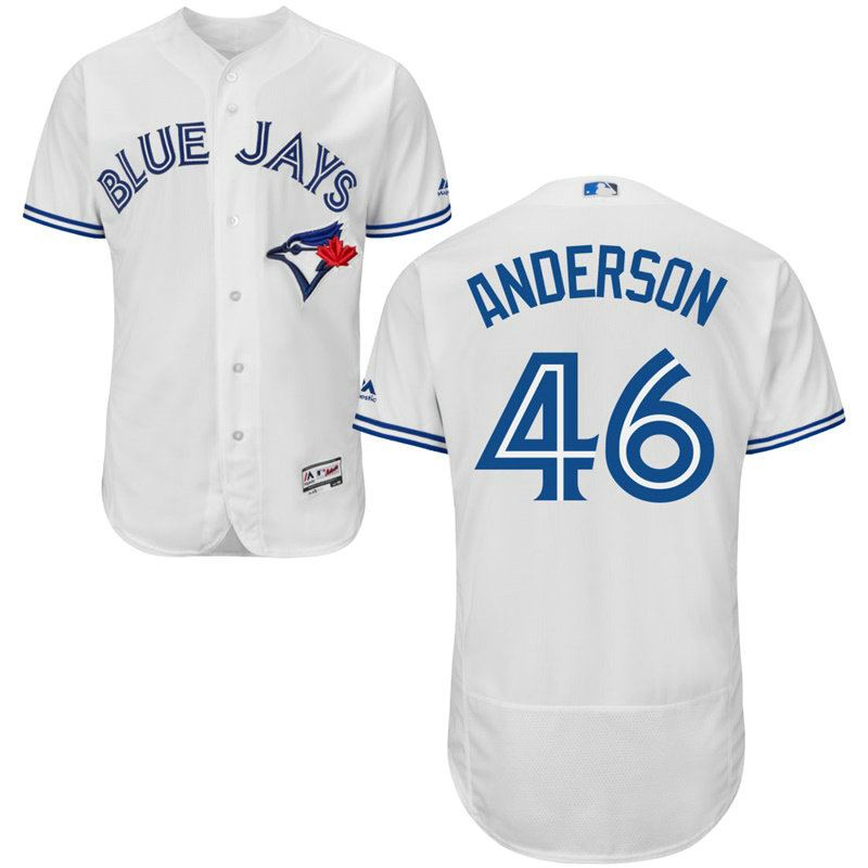 Toronto Blue Jays Brett Anderson #46 White Authentic Home Flex Base Jersey