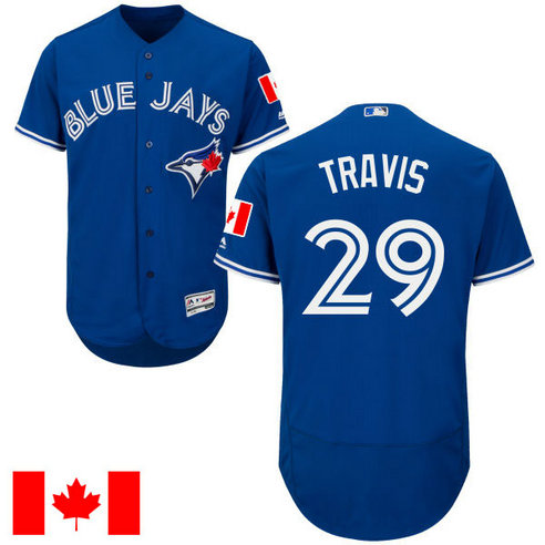 Toronto Blue Jays Devon Travis #29 Royal 2016 Canada Day Flex Base Jersey Toronto Blue Jays Devon Travis #29 Royal 2016 Canada Day Flex Base Jersey