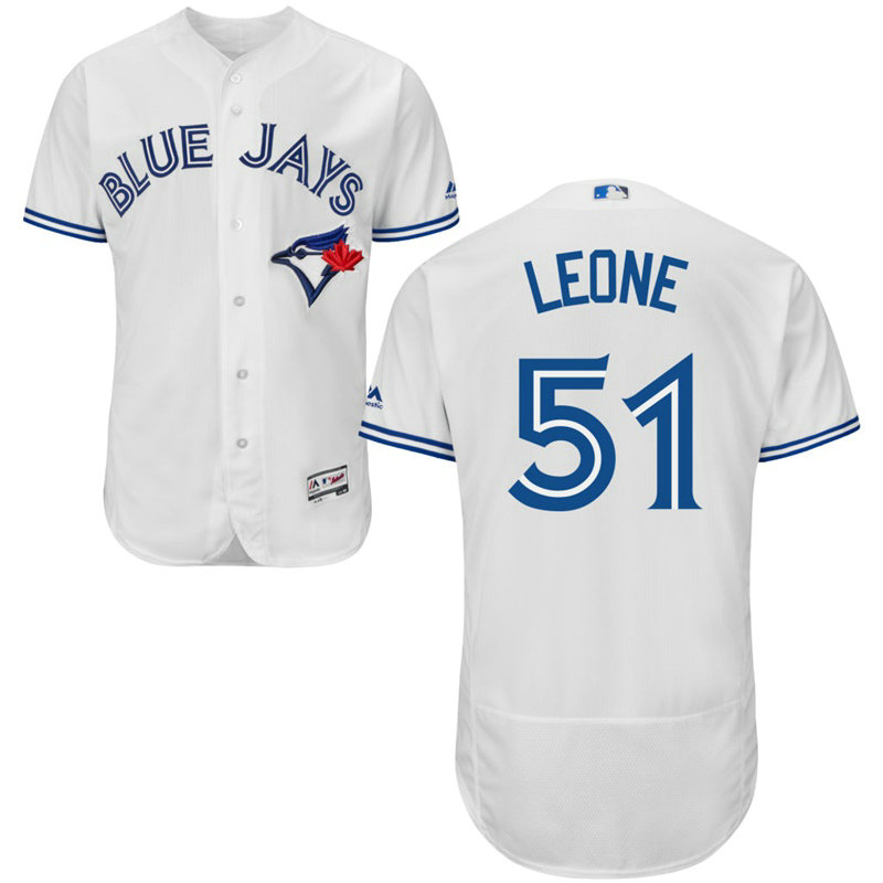 Toronto Blue Jays Dominic Leone #51 White Home Flex Base Jersey