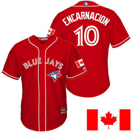 Toronto Blue Jays Edwin Encarnacion #10 2016 Canada Day Red Cool Base Jersey Toronto Blue Jays Edwin Encarnacion #10 2016 Canada Day Red Cool Base Jersey