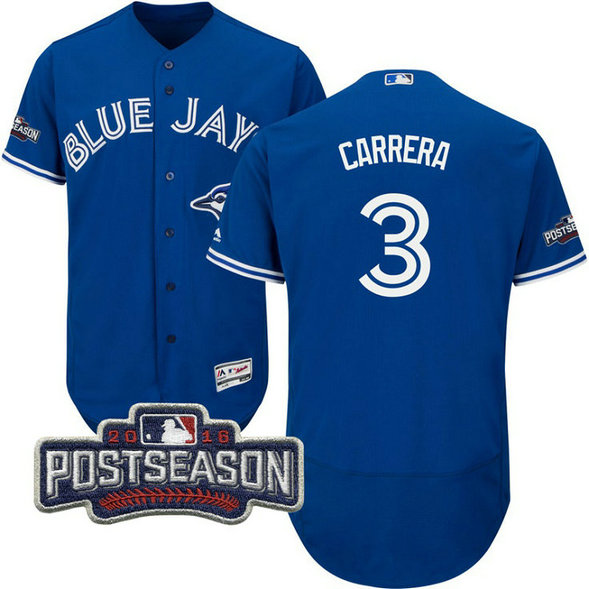 Toronto Blue Jays Ezequiel Carrera #3 Royal 2016 Postseason Patch Flex Base Jersey Toronto Blue Jays Ezequiel Carrera #3 Royal 2016 Postseason Patch Flex Base Jersey